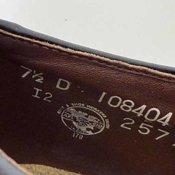 Vintage Nunn Bush Two Tone Brown Wingtip Brogue Oxford Dress Shoes Mens 7.5D USA main image 7